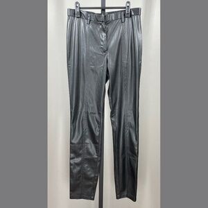NEW Jason Wu Pants Womens Medium black faux leather skinny designer moto